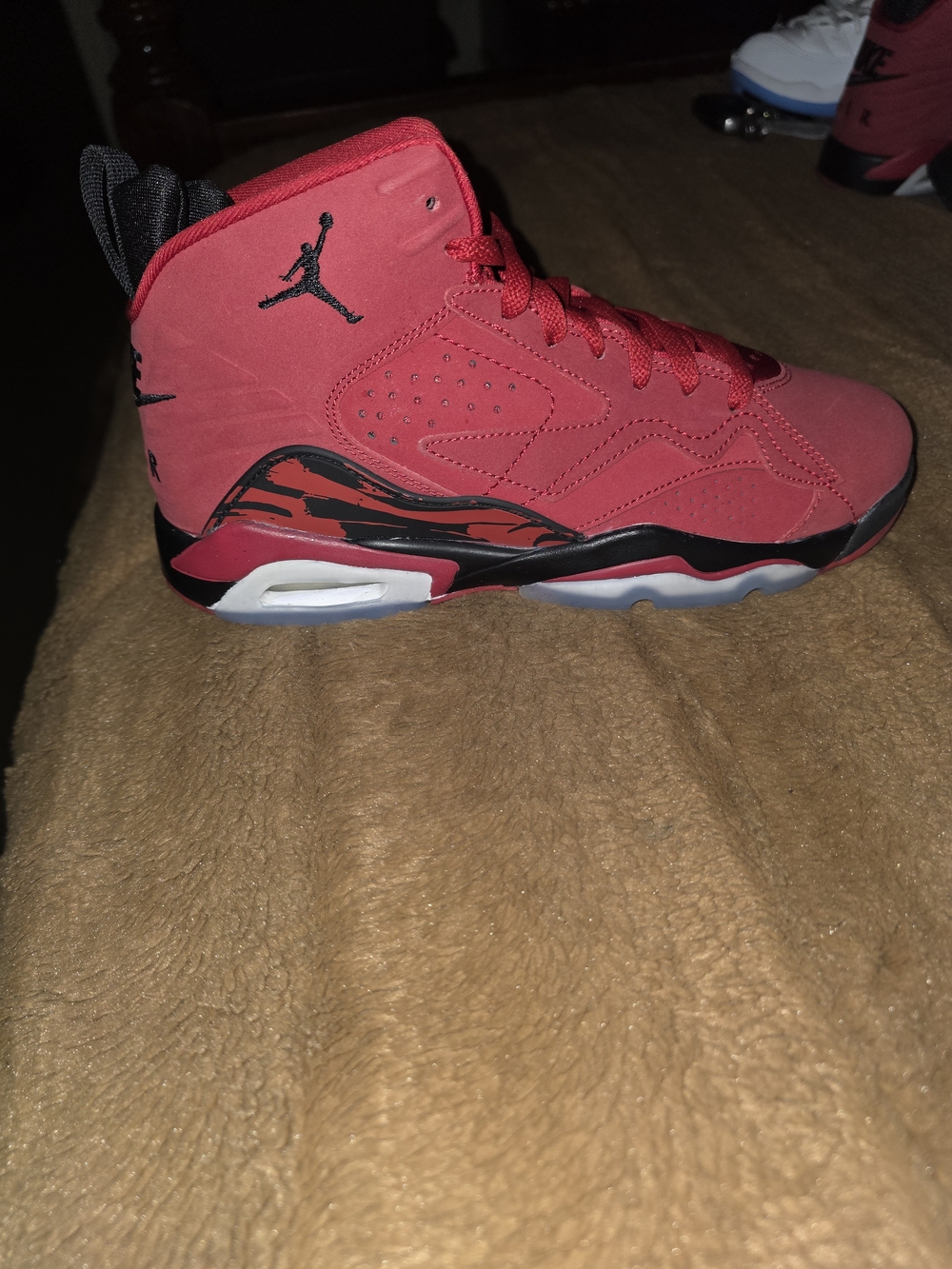 Jordan Kids Red High-Top Basketball Sneakers